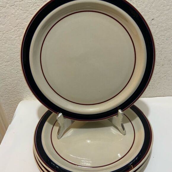 Set of 4 Continental Gourmet, Linear Expressions dinner plates   Japan 10.5” - Picture 2 of 8